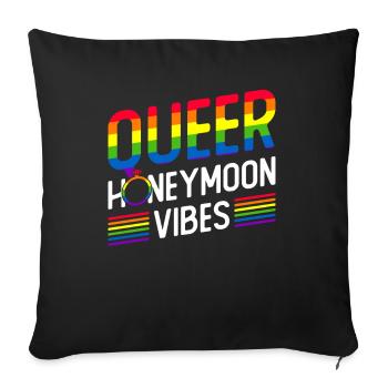 Mariage Gay Pride Mariage Gay - Housse de coussin décorative 45 x 45 cm - noir - Devant