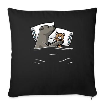 staffStaffordshire Bull Terrier dog with cuddly tie - Sofa pillowcase 17,3'' x 17,3'' (45 x 45 cm) - black - Front