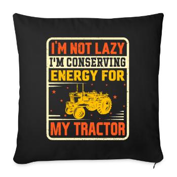 Conserving Energy For Tractor Agriculture Harvest - Sofa pillowcase 17,3'' x 17,3'' (45 x 45 cm) - black - Front