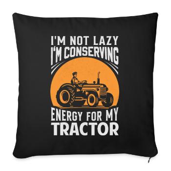 Conserving Energy For Tractor Agriculture Harvest - Sofa pillowcase 17,3'' x 17,3'' (45 x 45 cm) - black - Front