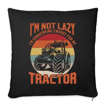 Conserving Energy For Tractor Agriculture Harvest - Sofa pillowcase 17,3'' x 17,3'' (45 x 45 cm) - black - Front