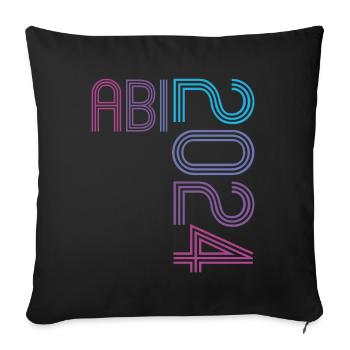 Abitur Jeunes Filles Abi Abitur 2024 - Housse de coussin décorative 45 x 45 cm - noir - Devant
