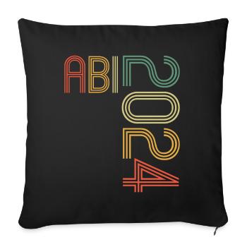 Abitur Jeunes Filles Abi Abitur 2024 - Housse de coussin décorative 45 x 45 cm - noir - Devant