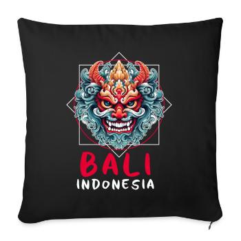 Bali Travel Barong Mask Balinese Culture - Sofakissenbezug 45 x 45 cm - Schwarz - Vorne