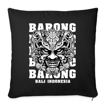 Bali Indonesia Travel Balinese Barong Mask - Sofakissenbezug 45 x 45 cm - Schwarz - Vorne