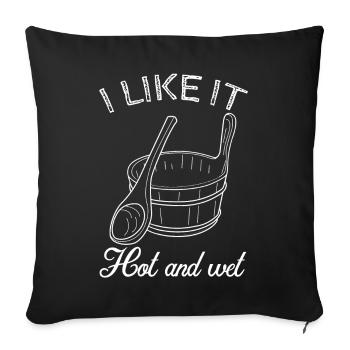 Sauna Saunas Bien-être - Housse de coussin décorative 45 x 45 cm - noir - Devant