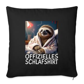 Sloth - Sofa pillowcase 17,3'' x 17,3'' (45 x 45 cm) - black - Front