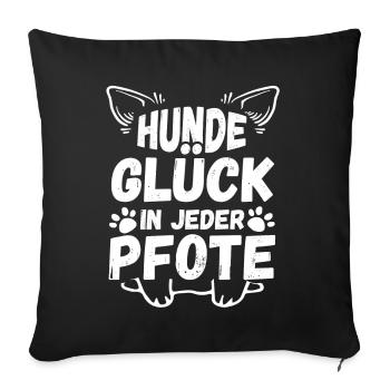 Dog Dog Owner Dog Owner Dog Motif Dogs - Sofa pillowcase 17,3'' x 17,3'' (45 x 45 cm) - black - Front