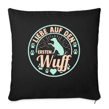 Dog Dog Owner Dog Owner Dog Motif Dogs - Sofa pillowcase 17,3'' x 17,3'' (45 x 45 cm) - black - Front