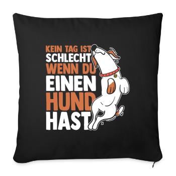 Dog Dog Owner Dog Owner Dog Motif Dogs - Sofa pillowcase 17,3'' x 17,3'' (45 x 45 cm) - black - Front