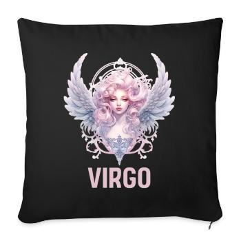Virgo Astrological Sign Agaust Birthday Zodiac Sym - Sofakissenbezug 45 x 45 cm - Schwarz - Vorne