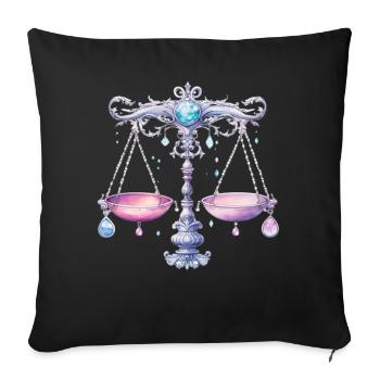 Astrology Symbol Libra Horoscope Zodiac Sign - Sofakissenbezug 45 x 45 cm - Schwarz - Vorne