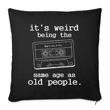 50th 60th Birthday 80th 90s Pension Gift - Sofa pillowcase 17,3'' x 17,3'' (45 x 45 cm) - black - Front