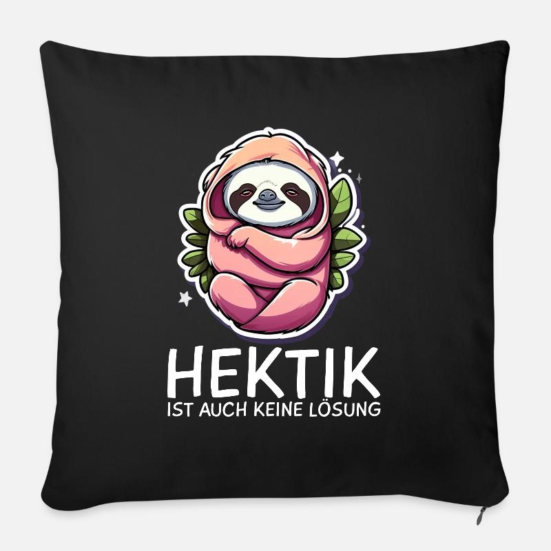 Sloth - Sofa pillowcase 17,3'' x 17,3'' (45 x 45 cm) - black