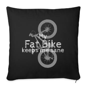 Fatbike Blague Fat Bike - Housse de coussin décorative 45 x 45 cm - noir - Devant