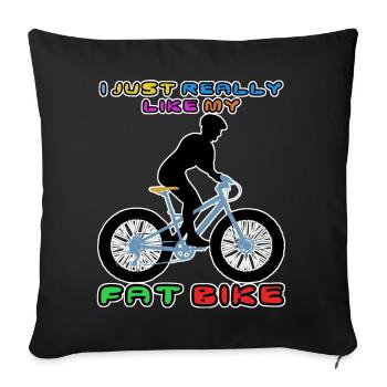 Fat Bike Fat Tires Bike Fatbike - Housse de coussin décorative 45 x 45 cm - noir - Devant