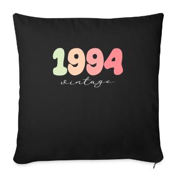 Vintage Vintage 1994 Anniversaire - Housse de coussin décorative 45 x 45 cm - noir - Devant