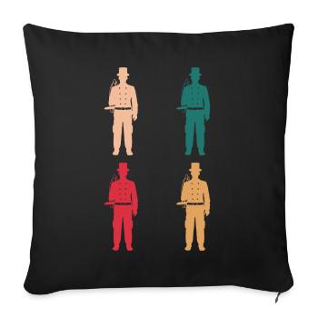 Colourful world of chimney sweeps - Sofa pillowcase 17,3'' x 17,3'' (45 x 45 cm) - black - Front