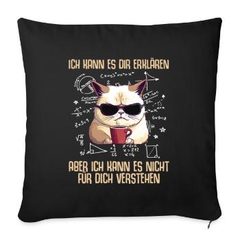 Je ne peux pas le comprendre pour vous Mathématiques - Housse de coussin décorative 45 x 45 cm - noir - Devant