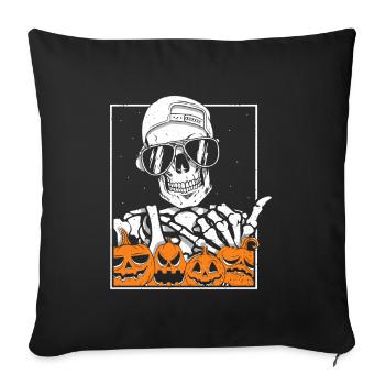 Skeleton Rock Hand Halloween - Sofa pillowcase 17,3'' x 17,3'' (45 x 45 cm) - black - Front