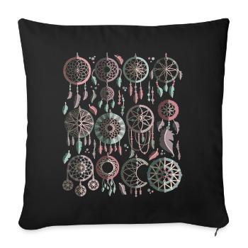 Dream Catcher - Sofa pillowcase 17,3'' x 17,3'' (45 x 45 cm) - black - Front