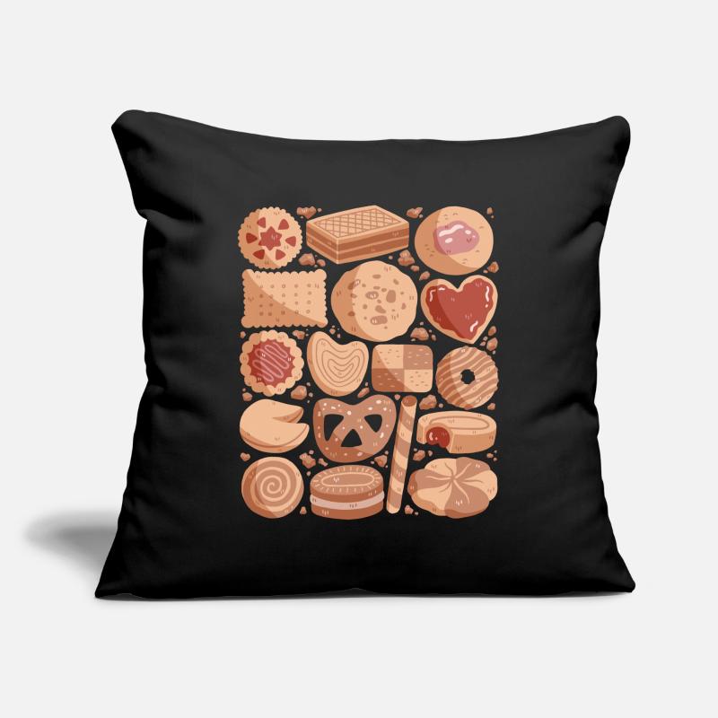 Biscuits et biscuits Housse de coussin décorative 45 x 45 cm