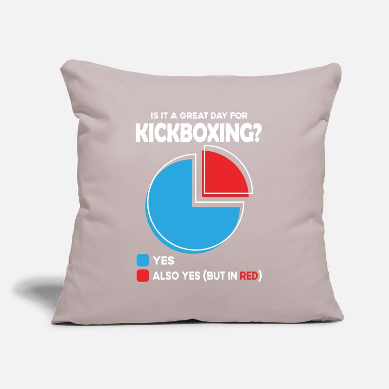Is it a great Day for kickboxing Sofa pillowcase 17,3'' x 17,3'' (45 x 45 cm)
