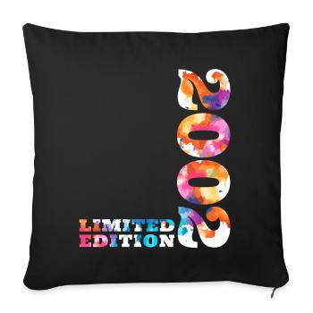 Colorful Birthday Limited Edition 2002 - Sofa pillowcase 17,3'' x 17,3'' (45 x 45 cm) - black - Front