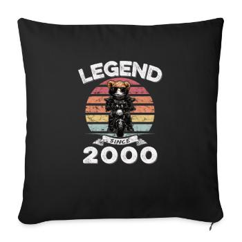 2000 anniversaire Légende depuis le coucher du soleil Teddy - Housse de coussin décorative 45 x 45 cm - noir - Devant
