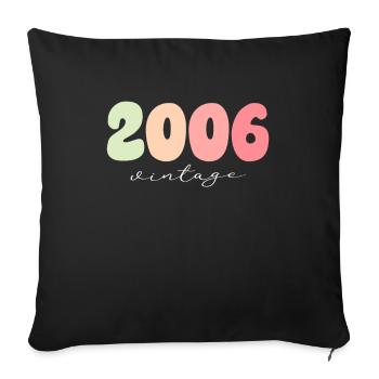 Millésime Millésime 2006 Anniversaire - Housse de coussin décorative 45 x 45 cm - noir - Devant