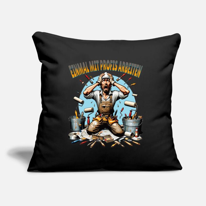 Working with professionals, funny master painter Sofa pillowcase 17,3'' x 17,3'' (45 x 45 cm)