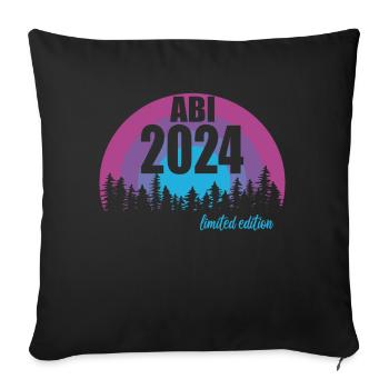 Abitur Jeunes Filles Abi Abitur 2024 - Housse de coussin décorative 45 x 45 cm - noir - Devant