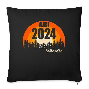 Abitur Jeunes Filles Abi Abitur 2024 - Housse de coussin décorative 45 x 45 cm - noir - Devant