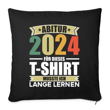 Abitur Jeunes Filles Abi Abitur 2024 - Housse de coussin décorative 45 x 45 cm - noir - Devant