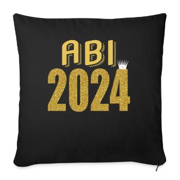 Abitur Jeunes Filles Abi Abitur 2024 - Housse de coussin décorative 45 x 45 cm - noir - Devant