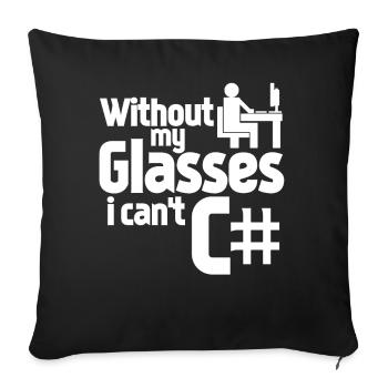 Admin Programmer Computer Science - Sofa pillowcase 17,3'' x 17,3'' (45 x 45 cm) - black - Front