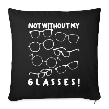 Glasses Eyeglasses Spectacles Opticals - Sofa pillowcase 17,3'' x 17,3'' (45 x 45 cm) - black - Front