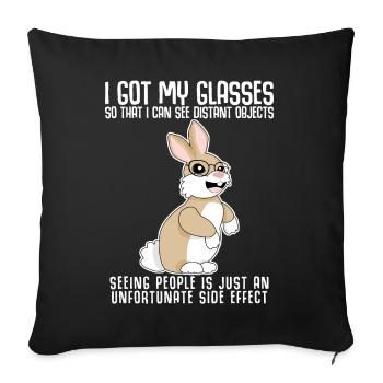 Glasses Misanthrope Spectacles Opticals - Sofa pillowcase 17,3'' x 17,3'' (45 x 45 cm) - black - Front