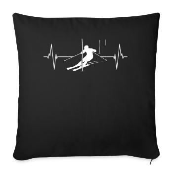 Pulsating piste action gift - Sofa pillowcase 17,3'' x 17,3'' (45 x 45 cm) - black - Front