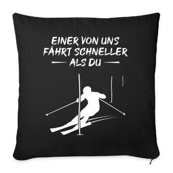 Fast Slalom Champion Gift - Sofa pillowcase 17,3'' x 17,3'' (45 x 45 cm) - black - Front