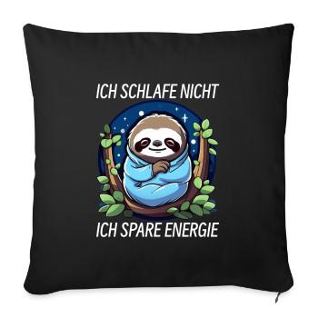 Sloth - Sofa pillowcase 17,3'' x 17,3'' (45 x 45 cm) - black - Front