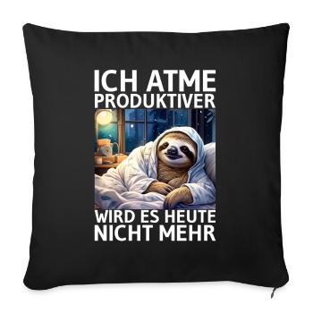 Sloth - Sofa pillowcase 17,3'' x 17,3'' (45 x 45 cm) - black - Front