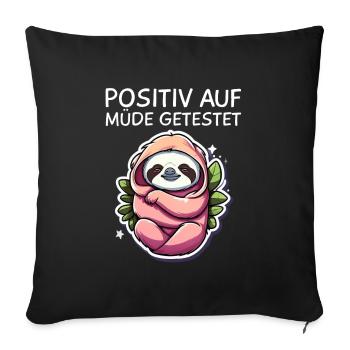 Sloth - Sofa pillowcase 17,3'' x 17,3'' (45 x 45 cm) - black - Front