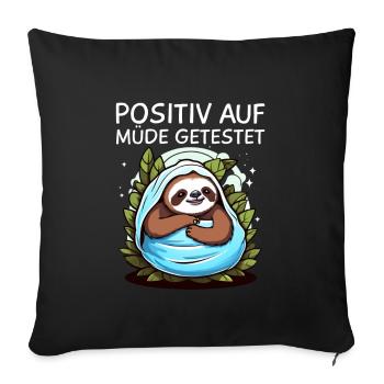 Sloth - Sofa pillowcase 17,3'' x 17,3'' (45 x 45 cm) - black - Front