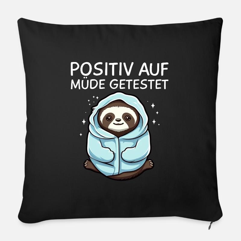 Sloth - Sofa pillowcase 17,3'' x 17,3'' (45 x 45 cm) - black