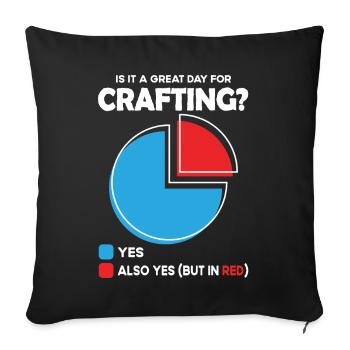 Est-ce un grand jour pour l’artisanat ? - Housse de coussin décorative 45 x 45 cm - noir - Devant