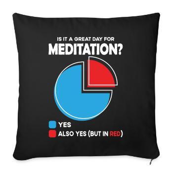Est-ce un grand jour pour la méditation ? - Housse de coussin décorative 45 x 45 cm - noir - Devant