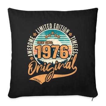 Born 1976 48th Birthday Original 1976 - Sofa pillowcase 17,3'' x 17,3'' (45 x 45 cm) - black - Front