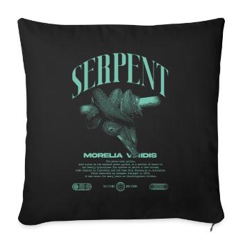 Green Tree Python Modern Reptile Keeper Streetwear - Sofa pillowcase 17,3'' x 17,3'' (45 x 45 cm) - black - Front