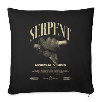 Green Tree Python Modern Reptile Keeper Streetwear - Sofa pillowcase 17,3'' x 17,3'' (45 x 45 cm) - black - Front